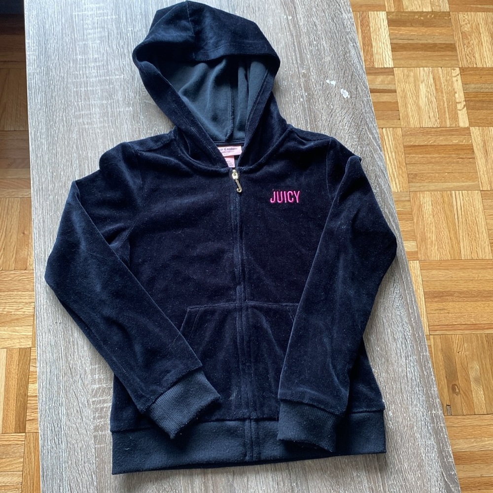 Girls. Juicy Couture Velour Jacket Size 7 - Picture 3 of 6